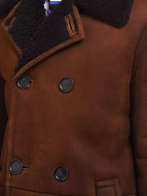 Shearling Double Breasted Coat