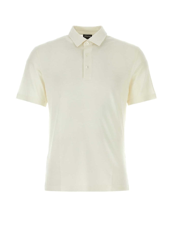 Straight Hem Wool Polo Shirt