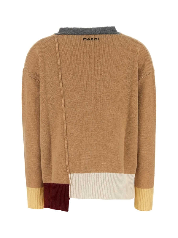 Back Logo Color Block Cashmere
  Cardigan