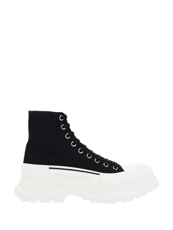 Black White Tread Slick Sneakers