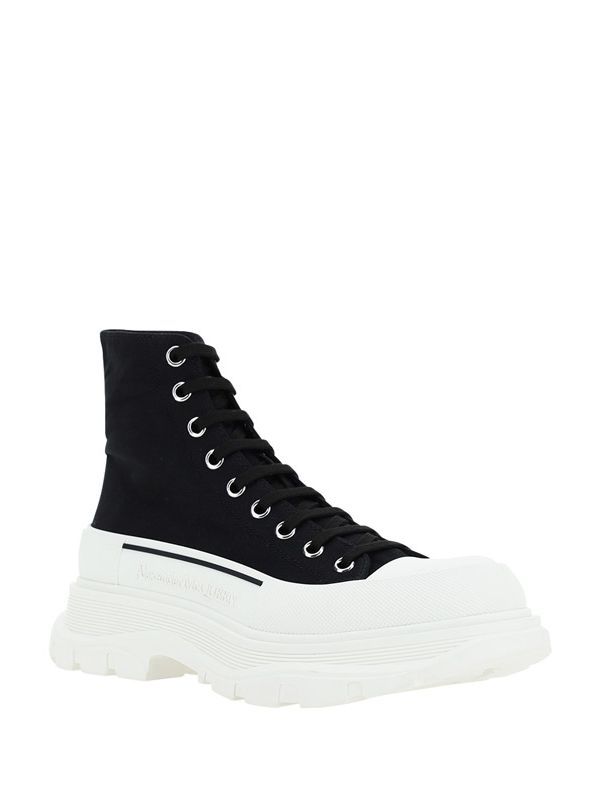 Black White Tread Slick Sneakers