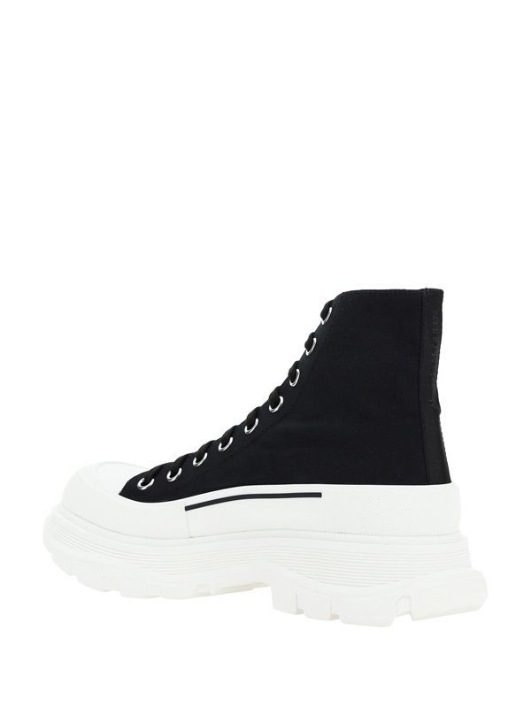 Black White Tread Slick Sneakers