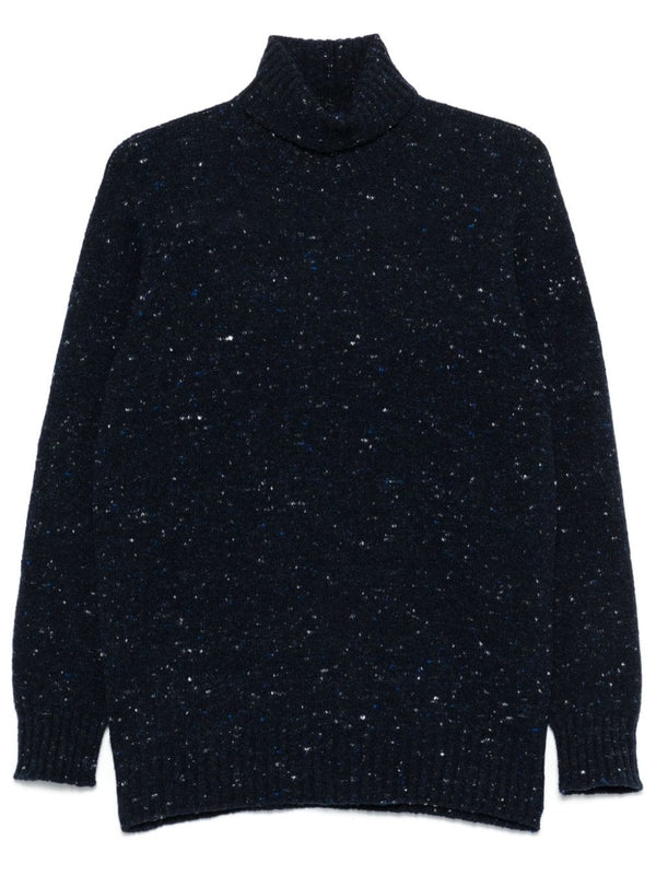 High Neck Wool Cashmere Knit