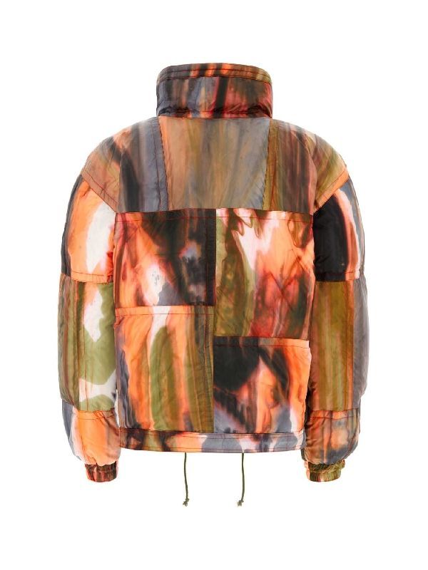 Graphic Printed Nylon Puffer Jacket