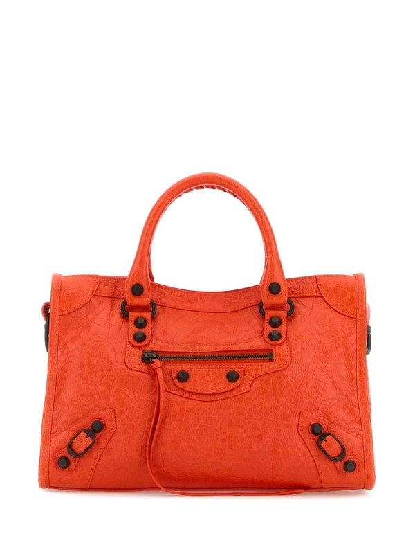 Balenciaga Le City Small Orange Tote Bags