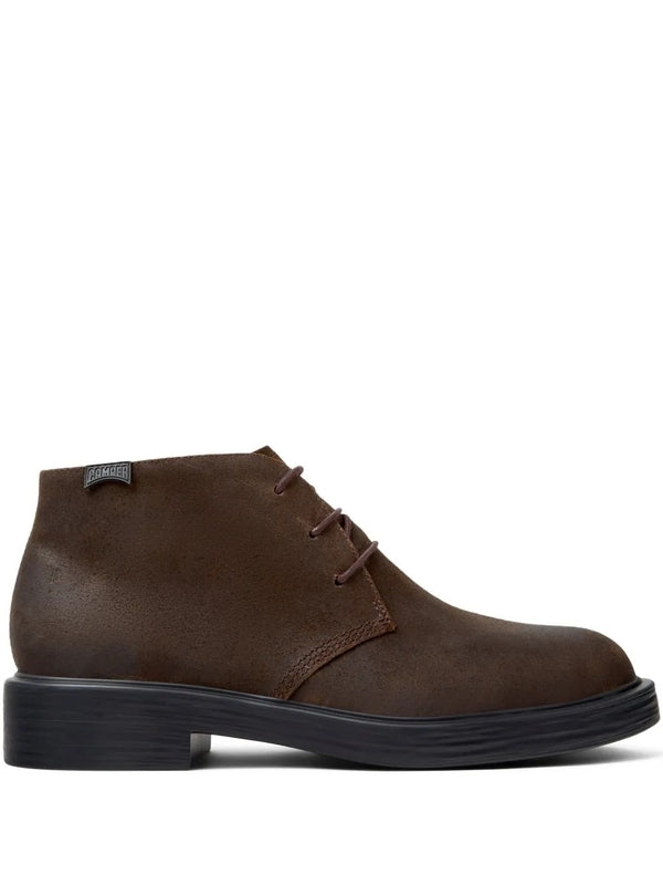 Camper Brown Lace-Up Boots