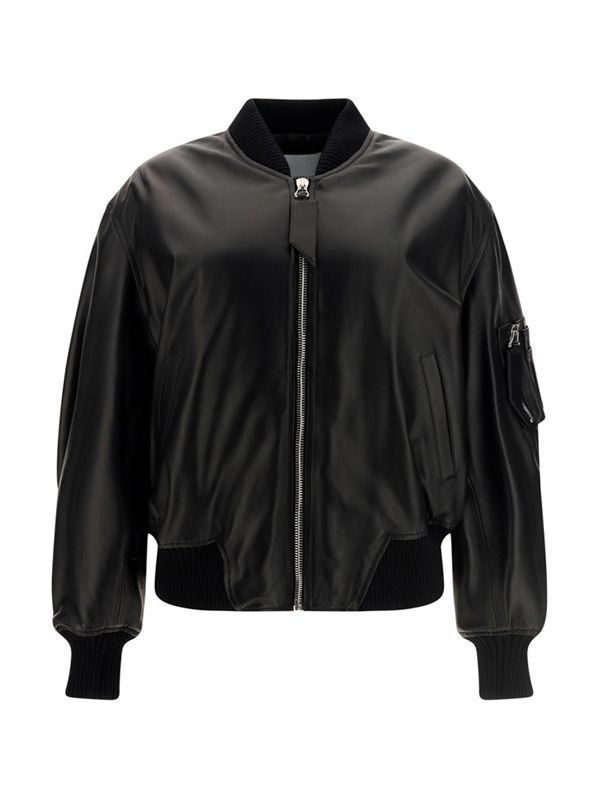 Anja Lambskin Bomber Jacket