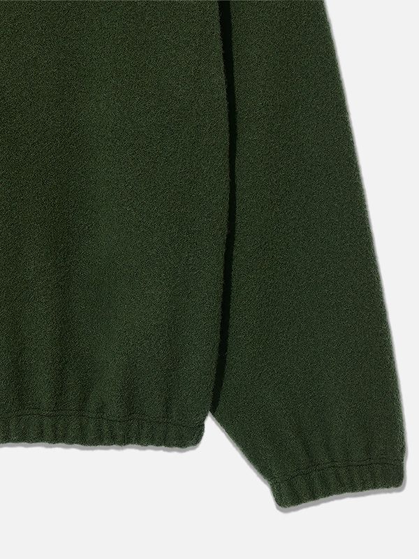 Pocket Detail High Neck Wool Half Zip-Up Knit