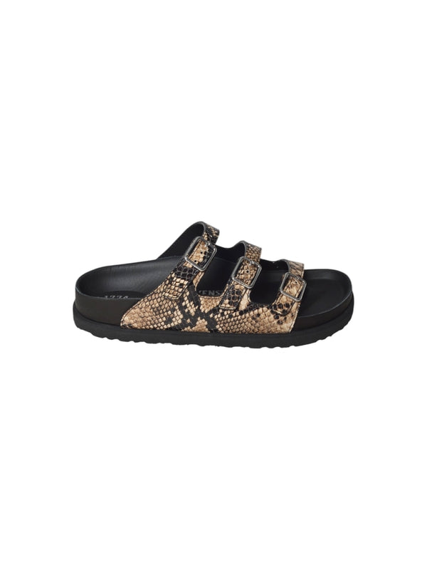 Birkenstock Beige Animal Pattern Sandals