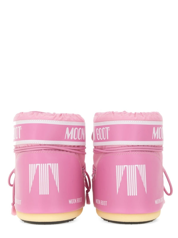 Moon Boot Pink Lace-Up Boots