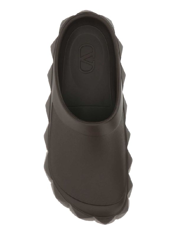 Roman Stud Turtle Rubber Clog Sandals