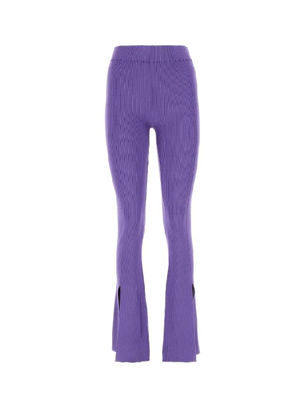 Slit Hem Viscose Knit Pants