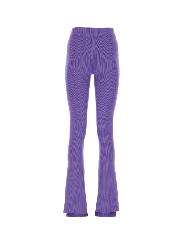 Slit Hem Viscose Knit Pants