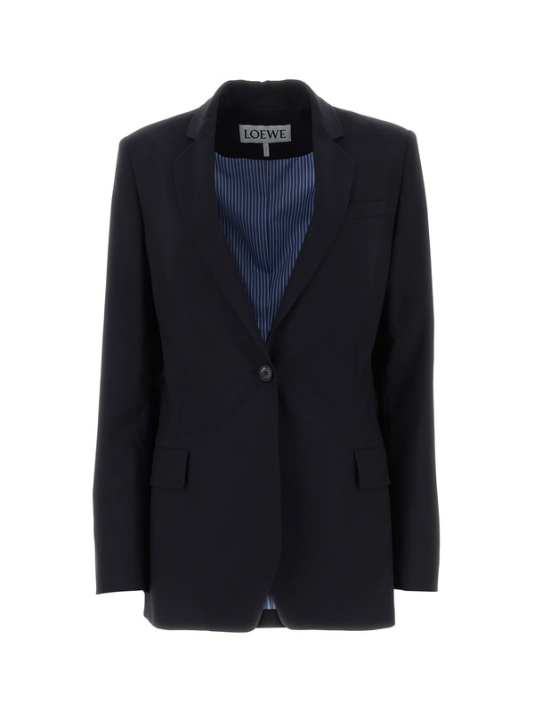 Single-Breasted Wool Jacket