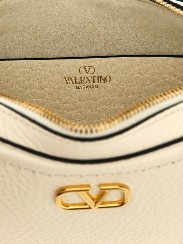 All-Time V
  Logo Detail Leather Shoulder Bag