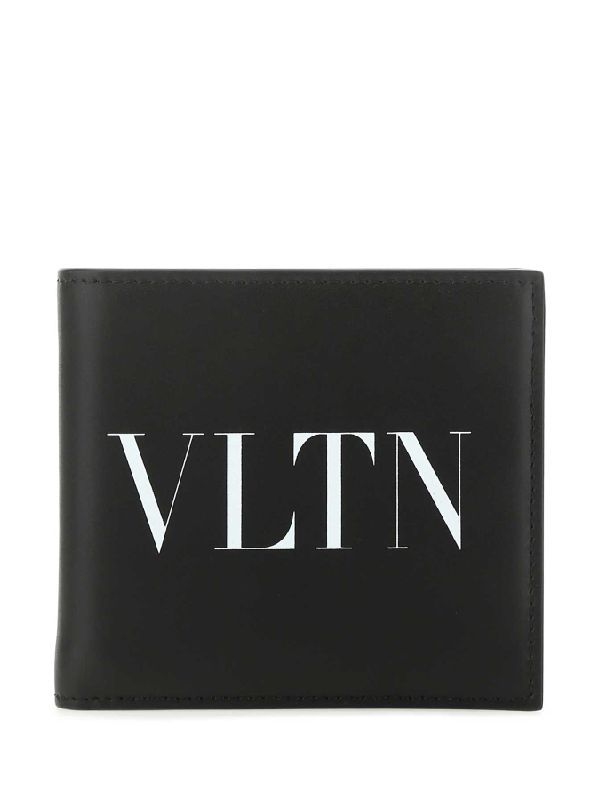 Vltn logo leather wallet