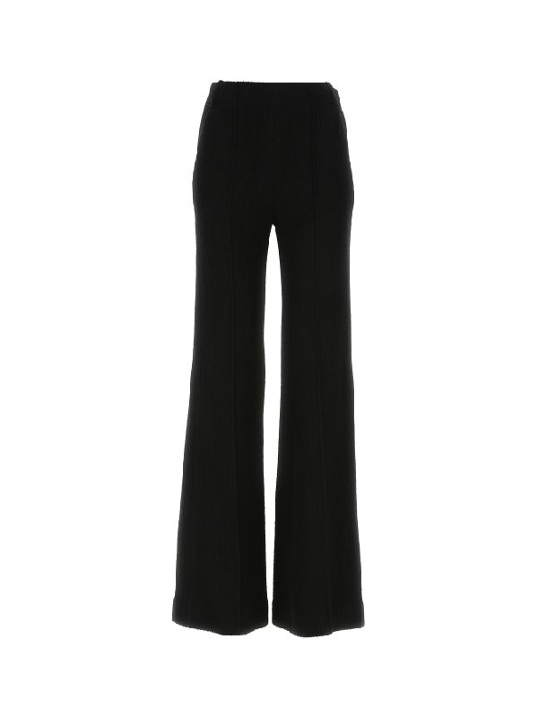 Black pleated tailored pants