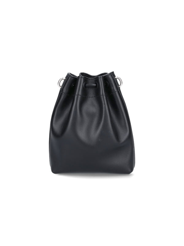 BON BON Logo Leather Bucket Bag