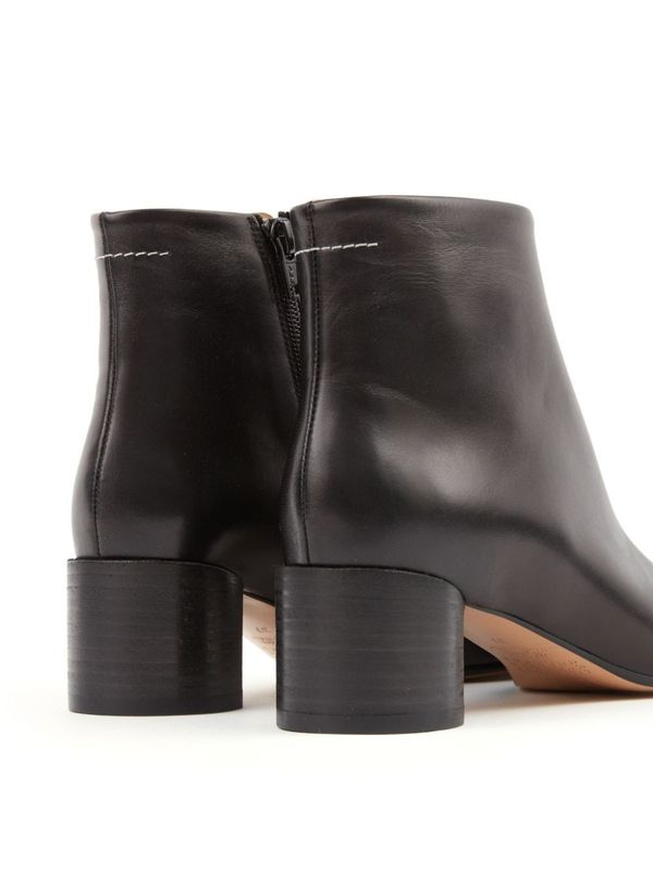 Anatomic
  Stitch Leather Ankle Boots