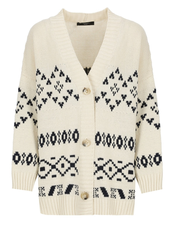 Acacia Jacquard Pattern Cardigan