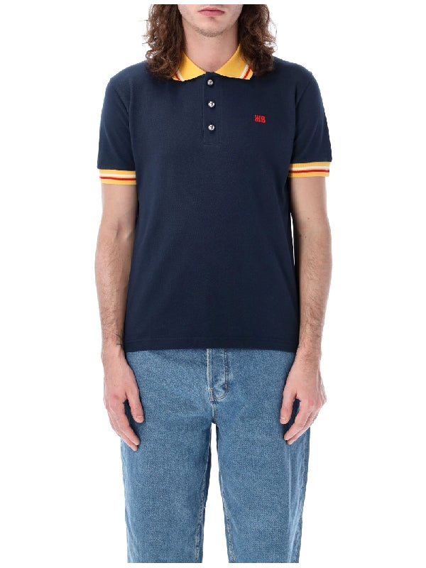 Sun Logo Embroidery Polo Shirt