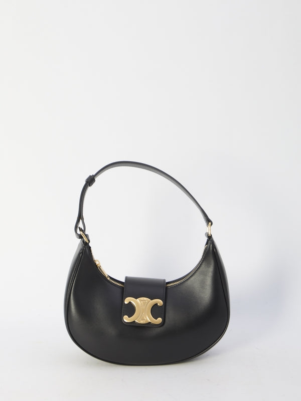 Triomphe Logo Decoration Leather Shoulder
  Bag