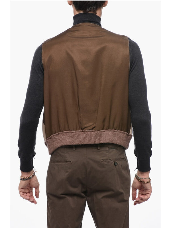 Bomber Detail Wool Vest