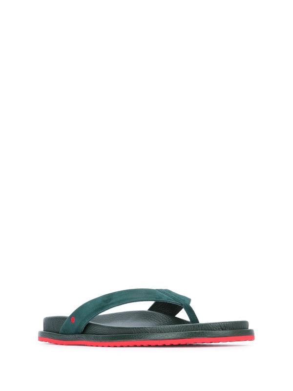 Kiton Green Flip Flops