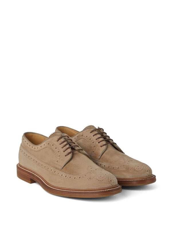 Brogue Suede Derby Shoes