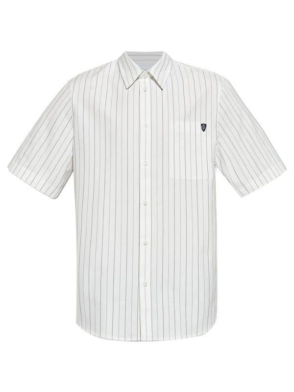 B Shield Logo Embroidered Stripe Shirt