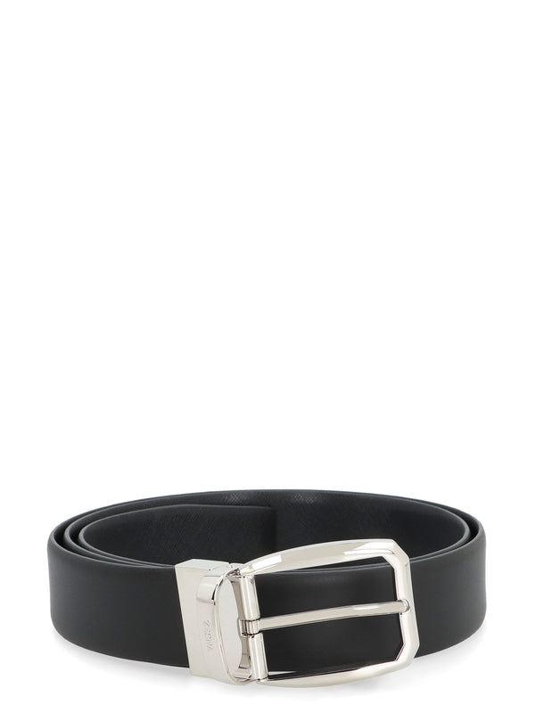 Square Buckle Leather Belt