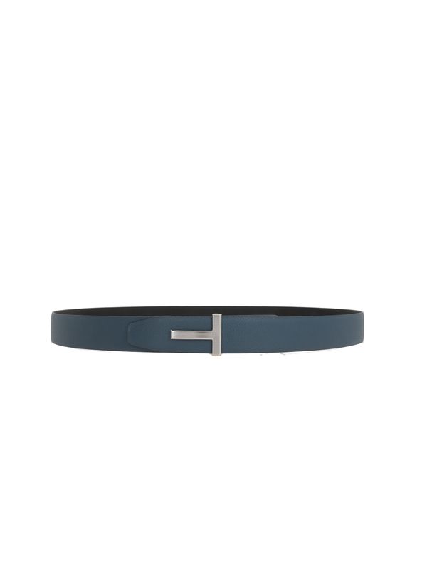 Tom Ford Navy Leather Belts