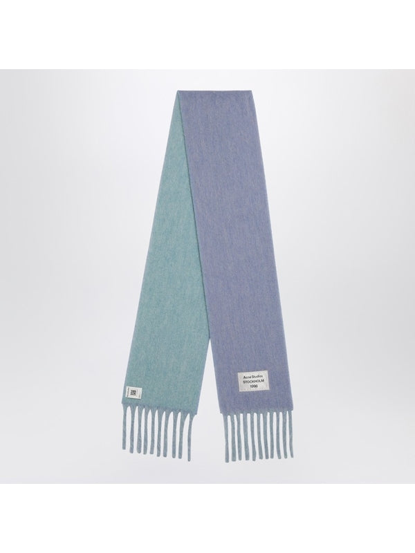 Acne Studios Blue Wool Mufflers