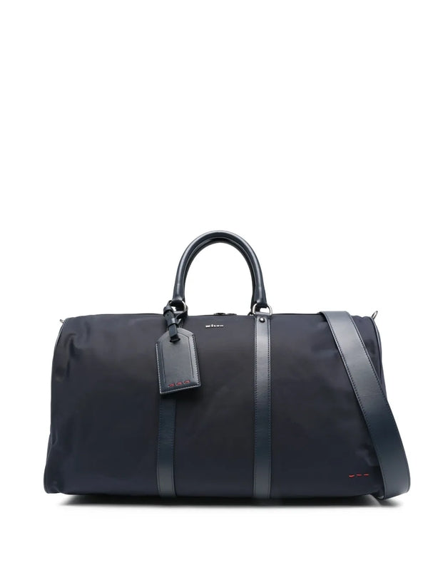 Kiton Navy Boston Bags