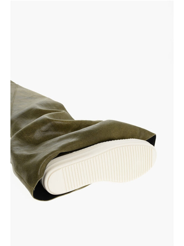 Rick Owens Green Middle Boots