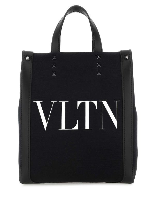 Vltm Logo Printed Canvas Mini Tote Bag