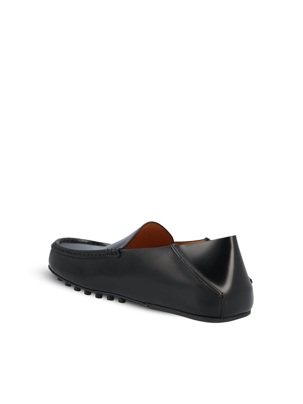 Foldable Leather Driving Shoes