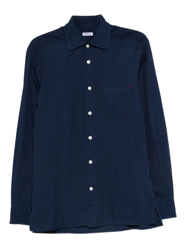 Kiton Navy Shirts
