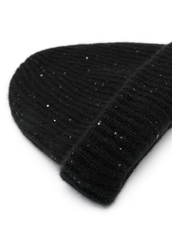 Sequin Detail Wool Blend
  Beanie