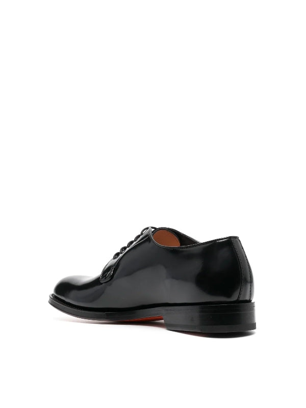 Shiny Leather Derby Shoes