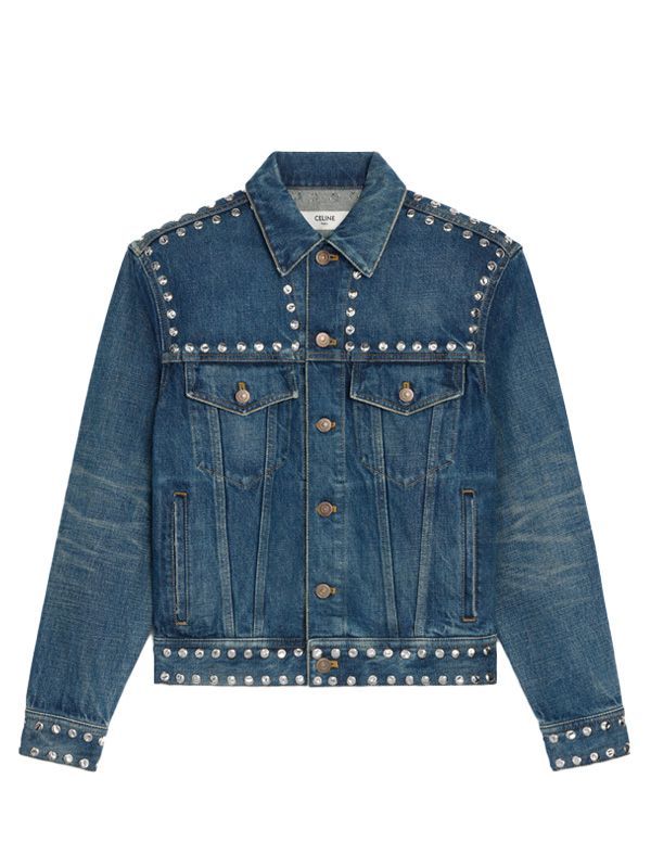 Stud Detail Denim Trucker Jacket
