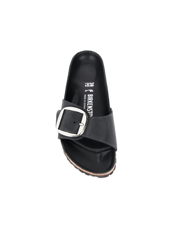 Madrid Big Buckle Leather Slides