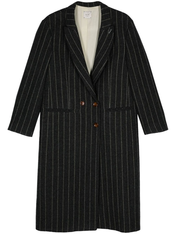 Stripe Wool Coat