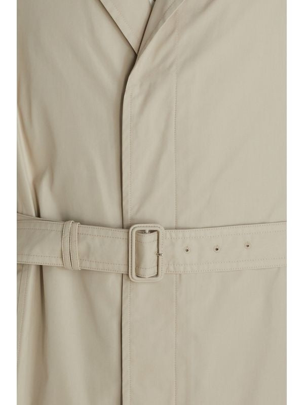 Back Triangle Logo Belted Coat