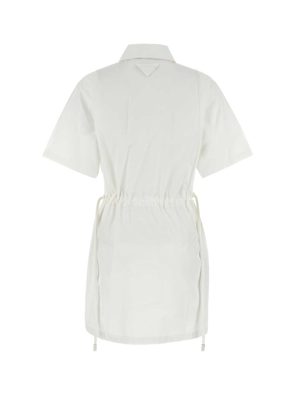 Waist String Polo Shirt Dress