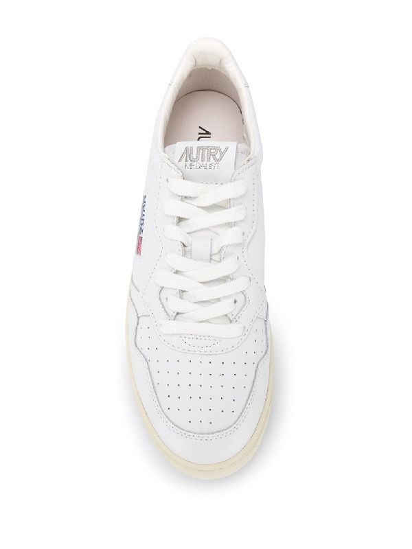 All White Medalist Sneakers