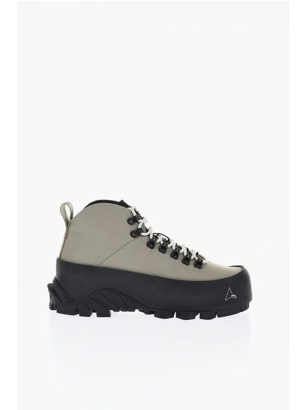 Roa Khaki Lace-Up Boots