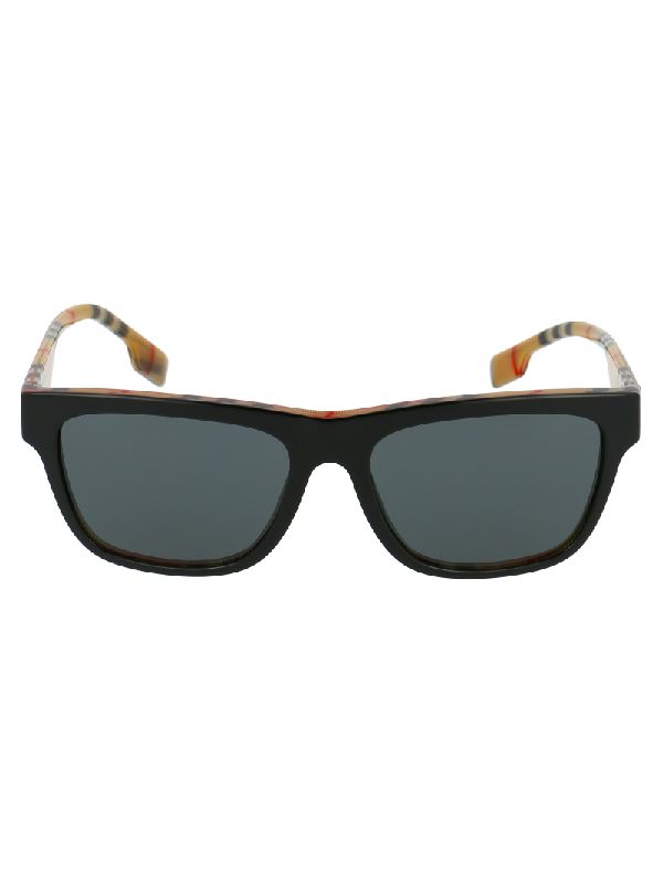 Vintage Check Temple Square Sunglasses