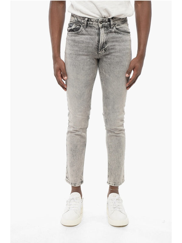 Washing Detail Cotton Denim Pants