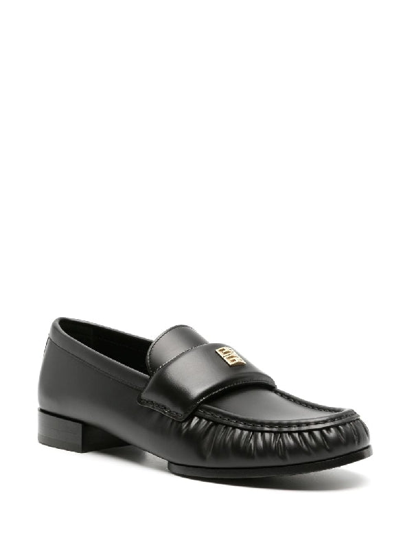 4g Metal Logo Lambskin Loafers